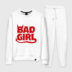 Костюм хлопковый женский Bad Girl, цвет: белый