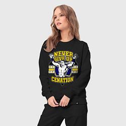 Костюм хлопковый женский Never Give Up: Cenation, цвет: черный — фото 2