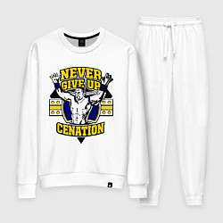 Костюм хлопковый женский Never Give Up: Cenation, цвет: белый