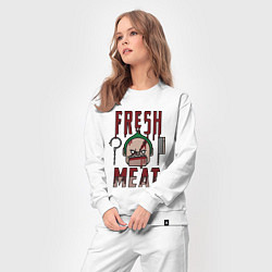 Костюм хлопковый женский Dota 2: Fresh Meat, цвет: белый — фото 2