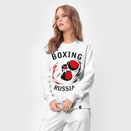 Женский костюм Boxing Russia Forever / Белый – фото 3