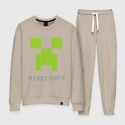 Женский костюм Minecraft logo grey