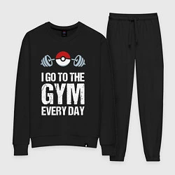 Костюм хлопковый женский Gym Everyday, цвет: черный