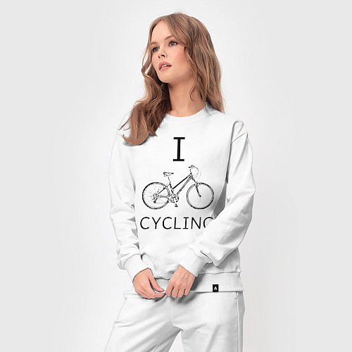 Женский костюм I love cycling / Белый – фото 3