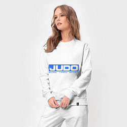 Костюм хлопковый женский Judo: More than sport, цвет: белый — фото 2