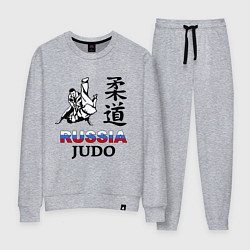 Костюм хлопковый женский Russia Judo, цвет: меланж