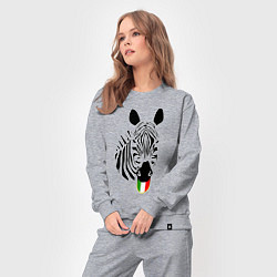Костюм хлопковый женский Juventus Zebra, цвет: меланж — фото 2