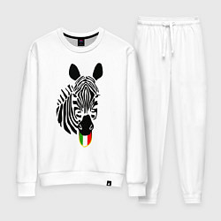 Костюм хлопковый женский Juventus Zebra, цвет: белый