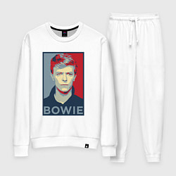 Костюм хлопковый женский Bowie Poster, цвет: белый