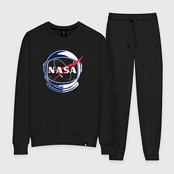Костюм хлопковый женский NASA, цвет: черный