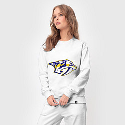 Костюм хлопковый женский Nashville Predators: Radulov 47, цвет: белый — фото 2