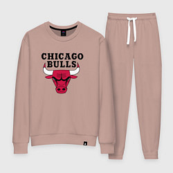 Костюм хлопковый женский Chicago Bulls, цвет: пыльно-розовый