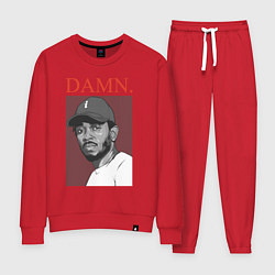 Костюм хлопковый женский Kendrick Lamar: DAMN, цвет: красный