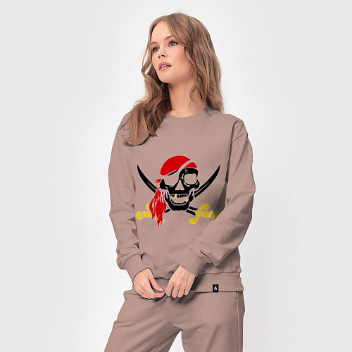 Женский костюм Пиратская футболка / Пыльно-розовый – фото 3