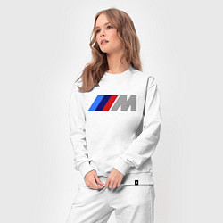 Костюм хлопковый женский BMW M, цвет: белый — фото 2