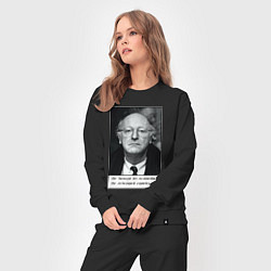 Костюм хлопковый женский Иосиф Бродский, цвет: черный — фото 2