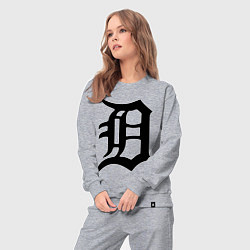 Костюм хлопковый женский Detroit Tigers, цвет: меланж — фото 2