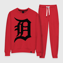 Костюм хлопковый женский Detroit Tigers, цвет: красный