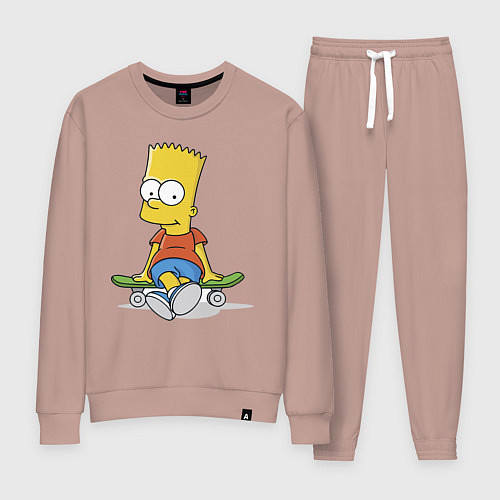 Женский костюм Барт на скейте / Пыльно-розовый – фото 1