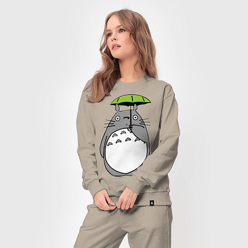 Женский костюм Totoro с зонтом / Миндальный – фото 3