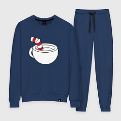 Костюм хлопковый женский Red Cuphead, цвет: тёмно-синий