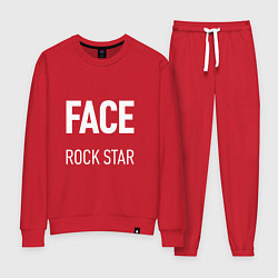 Костюм хлопковый женский Face Rock Star, цвет: красный