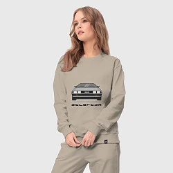 Костюм хлопковый женский DeLorean, цвет: миндальный — фото 2
