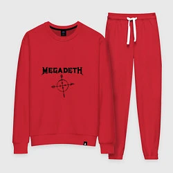 Костюм хлопковый женский Megadeth Compass, цвет: красный