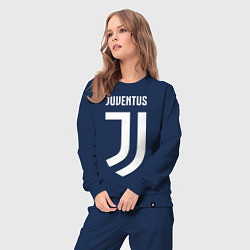 Костюм хлопковый женский FC Juventus, цвет: тёмно-синий — фото 2