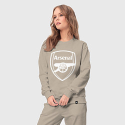 Костюм хлопковый женский FC Arsenal, цвет: миндальный — фото 2