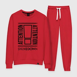 Костюм хлопковый женский Shinedown: Attention, цвет: красный