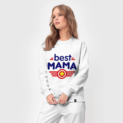 Женский костюм Best mama logo / Белый – фото 3