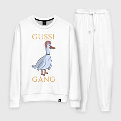 Костюм хлопковый женский GUSSI GANG, цвет: белый