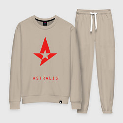 Костюм хлопковый женский Astralis - The Form, цвет: миндальный