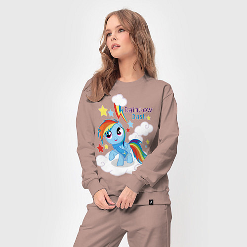 Женский костюм Rainbow Dash / Пыльно-розовый – фото 3