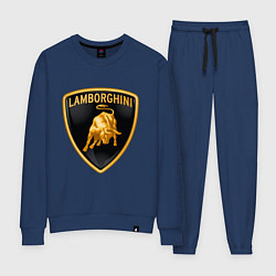 Костюм хлопковый женский Lamborghini logo, цвет: тёмно-синий