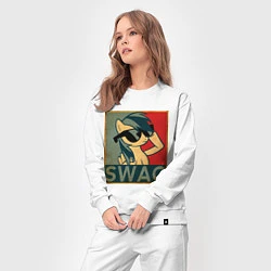 Костюм хлопковый женский SWAG Pony, цвет: белый — фото 2