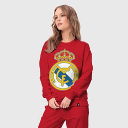 Костюм хлопковый женский Real Madrid FC, цвет: красный — фото 2