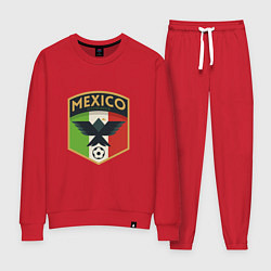 Костюм хлопковый женский Mexico Football, цвет: красный