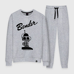 Костюм хлопковый женский Bender monochrome, цвет: меланж