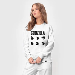 Костюм хлопковый женский Godzilla Mood, цвет: белый — фото 2