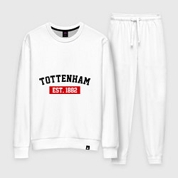 Костюм хлопковый женский FC Tottenham Est. 1882, цвет: белый