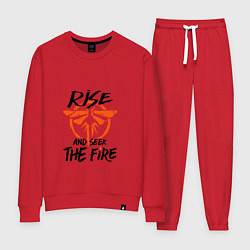 Костюм хлопковый женский Rise & Seek the Fire, цвет: красный