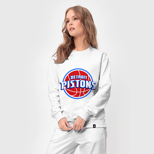 Женский костюм Detroit Pistons - logo / Белый – фото 3