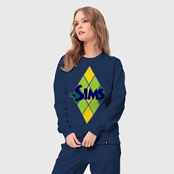 Костюм хлопковый женский The Sims, цвет: тёмно-синий — фото 2