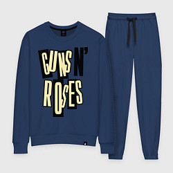 Костюм хлопковый женский Guns n Roses: cream, цвет: тёмно-синий
