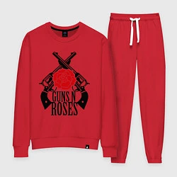 Костюм хлопковый женский Guns n Roses: guns, цвет: красный