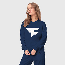 Костюм хлопковый женский FAZE Symbol, цвет: тёмно-синий — фото 2