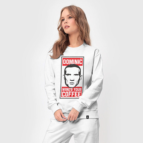 Женский костюм Dominic wants your coffee / Белый – фото 3