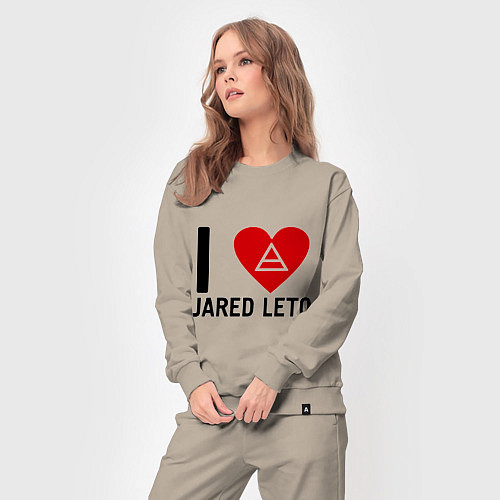 Женский костюм I love Jared Leto / Миндальный – фото 3